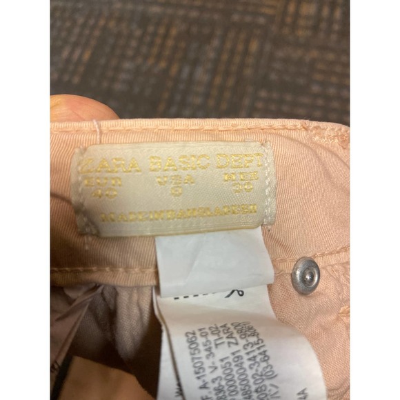 NWT Zara jean pant sz: 8 light peach color - Picture 5 of 6